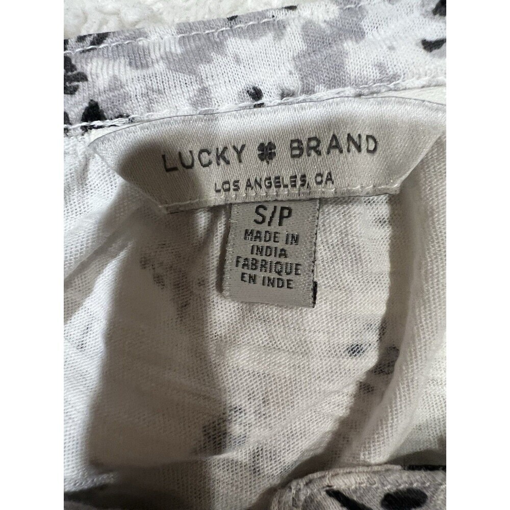 Lucky brand blue floral long sleeve tie neck long sleeve top blouse Small - Picture 5 of 9